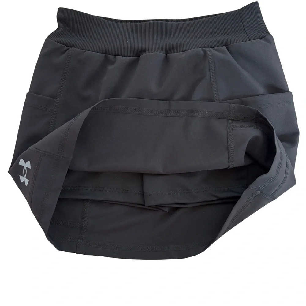 Under Armour Girls Black Athletic Tennis Skort with Pockets Size Youth Small YS - Picture 3 of 7